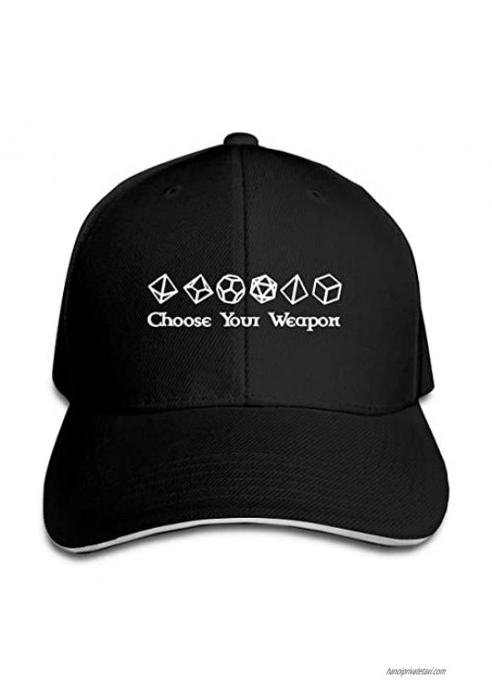 Choose Your Weapon Dice Man Women's Classical Hat Fashionable Peak Cap Hats