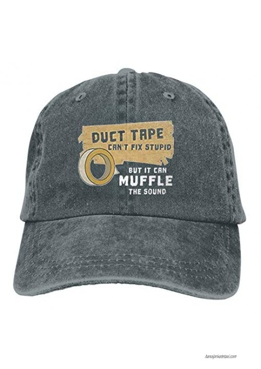 Duct Tape Can't Fix Stupid  But Can Muffle The Sound Vintage Cowboy Hat Unisex Suitable for Outdoor Activities Deep Heather