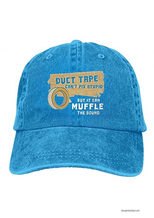 Duct Tape Can't Fix Stupid But Can Muffle The Sound Vintage Cowboy Hat Unisex Suitable for Outdoor Activities Black