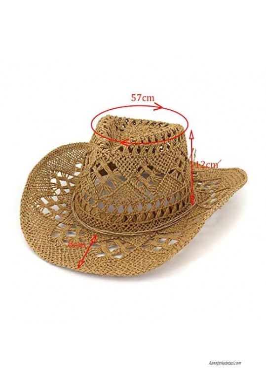 Moon-mystery Fashion Hollowed Handmade Cowboy Women Men Summer Outdoor Travel Beach Hats Unisex