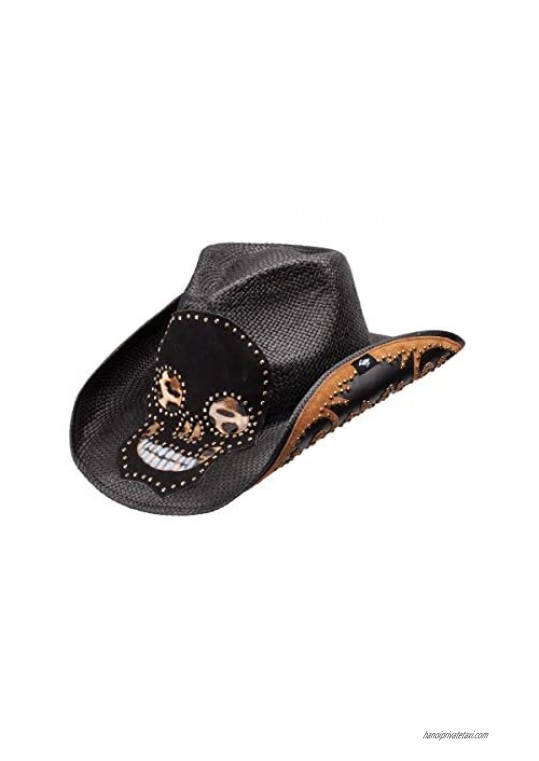 Peter Grimm Ltd None Entropy Straw Cowboy Hat Black One Size