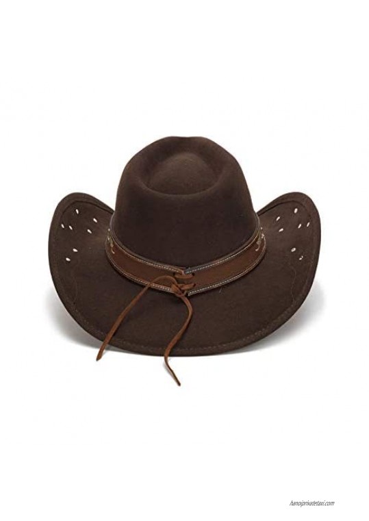 Stampede Wool Felt Western Hat Filigree Brown Rhinestone