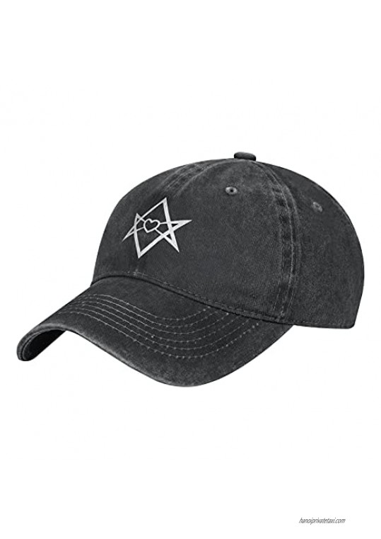 Thelema HeartUnisex Adult Cowboy hat Sun Hat Adjustable Baseball Cap
