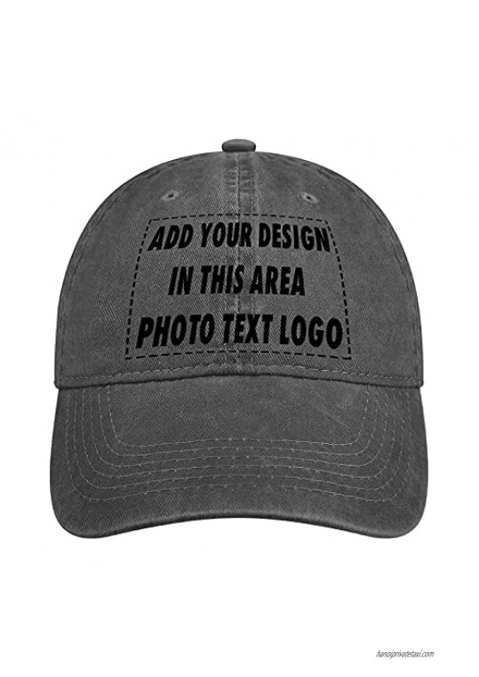Unisex Custom Cowboy Hat Dad Baseball Caps Add Your Photo Text Logo Personalized Design Your Own Hat