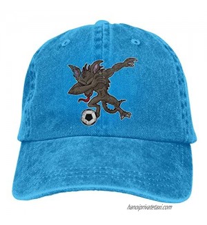 XZFQW Dabbing El Chupacabra Soccer Dab Trend Printing Cowboy Hat Fashion Baseball Cap for Men and Women Black