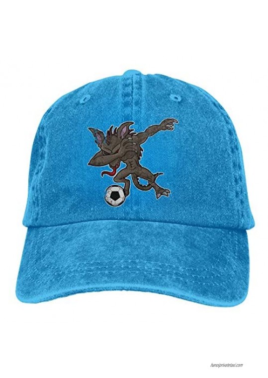 XZFQW Dabbing El Chupacabra Soccer Dab Trend Printing Cowboy Hat Fashion Baseball Cap for Men and Women Black