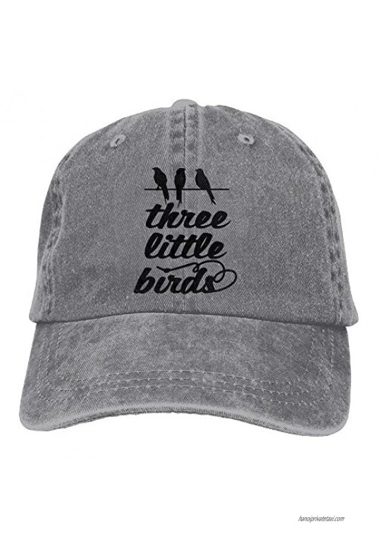XZFQW Three Little Birds Trend Printing Cowboy Hat Fashion Baseball Cap for Men and Women Black