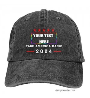 Your Text Here DIY Take America Back Personalized Custom Men's Adult Cowboy Hat Hand-Washing Cotton Thread Hat