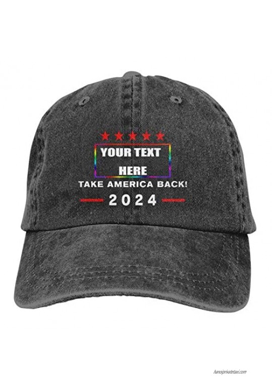 Your Text Here DIY Take America Back Personalized Custom Men's Adult Cowboy Hat Hand-Washing Cotton Thread Hat