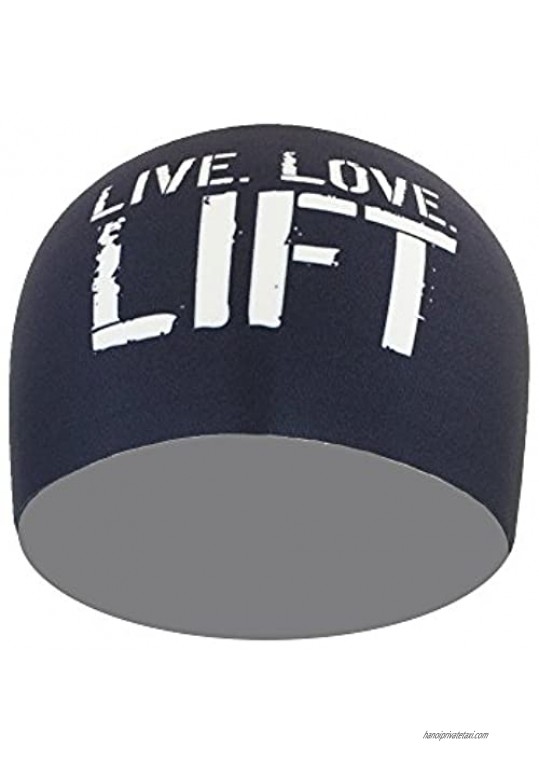 Bondi Band "Live Love Lift" Moisture Wicking 4" Headband  One Size  Black