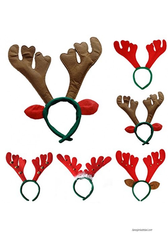 Fellibay Reindeer Antlers Headband Xmas Headband Costume Antlers for Christmas Easter Party Headbands (Brown)