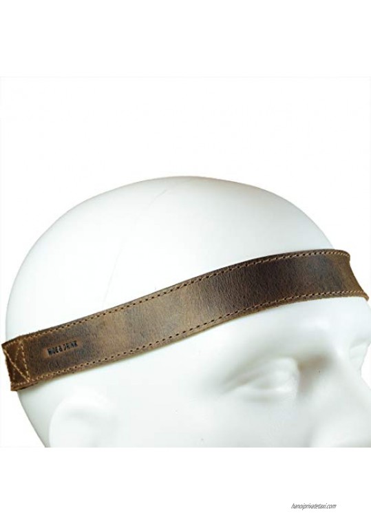 Hide & Drink  Leather Simple Headband  Boho Fashion  Elastic Headwrap  Cute Accessories  Handmade Includes 101 Year Warranty :: Bourbon Brown