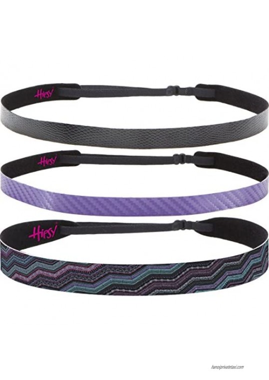 Hipsy 3pk Women's Adjustable NO SLIP Casual Style Headband Multi Gift Pack