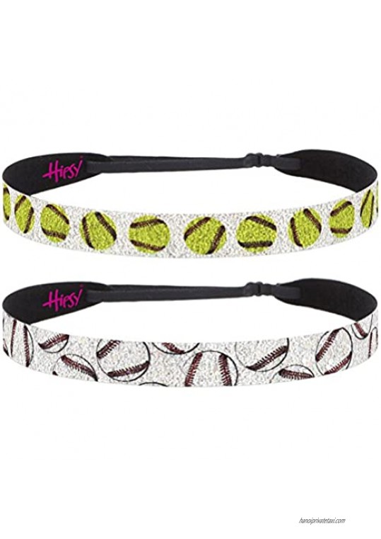Hipsy Baseball & Softball Adjustable No Slip Fast Pitch Hair Headbands for Women Girls & Teens