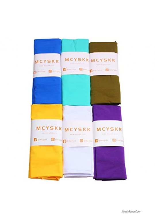 MCYSKK Long Knit Stretch Turban Head Wraps Headband Scarf Tie Headwear Solid Color