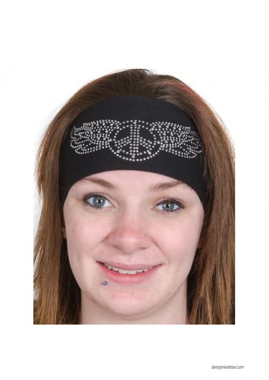 ZOONAI Women Girl Winter Warm Knitting Headband Pearl Head Wrap Headwear Accessories 