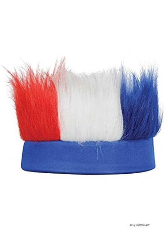 Patriotic Hairy Headband (Red White Blue) Party Accessory (1/Pkg) Pkg/3