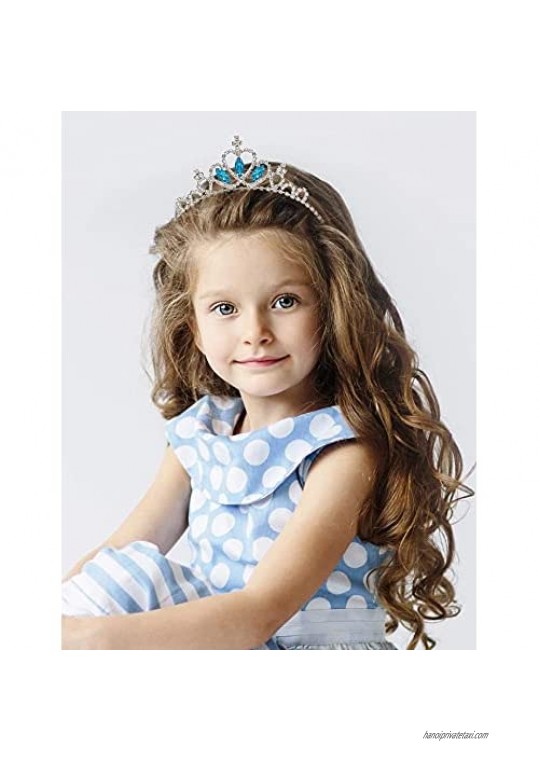 SWEETV Princess Tiara for Little Girls Birthday Tiara for Toddler Kids Child Hair Accessories