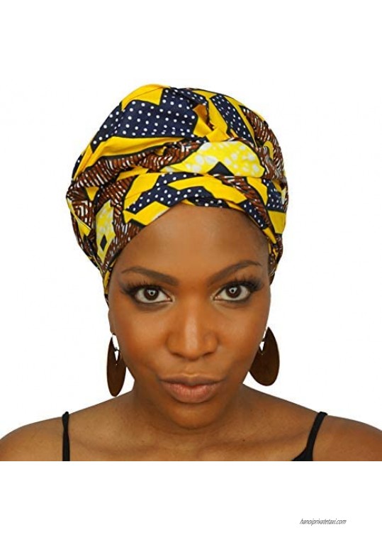 The Urban Turbanista 100% African Wax Cotton Ankara Print Headwraps & Turbans | Authenthic Kente Fabric Head Wraps