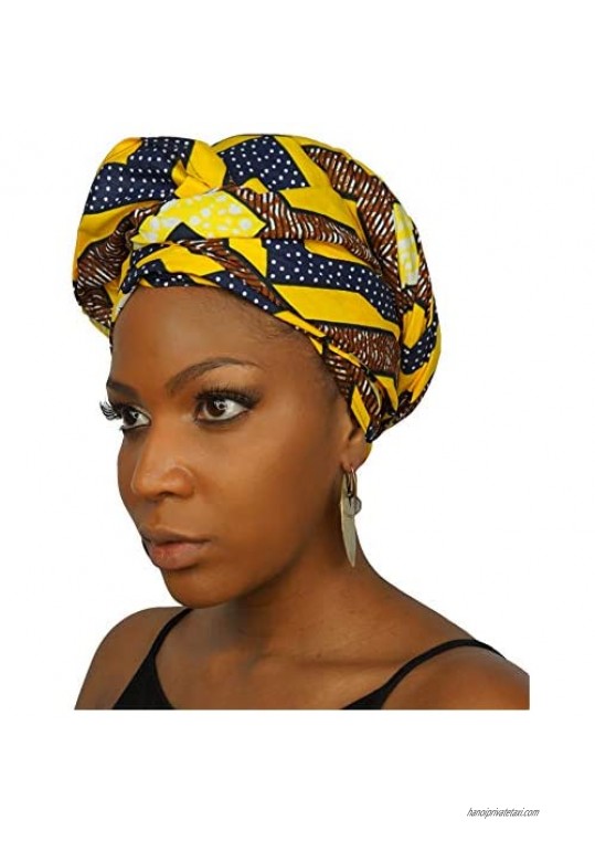 The Urban Turbanista 100% African Wax Cotton Ankara Print Headwraps & Turbans | Authenthic Kente Fabric Head Wraps