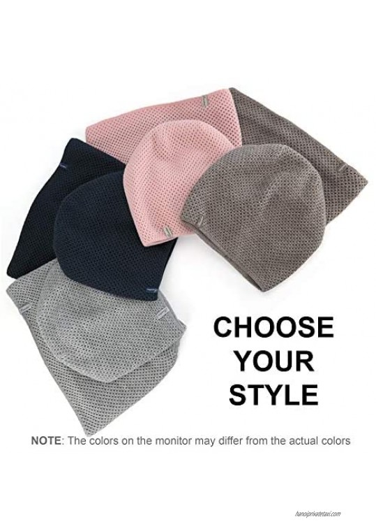 Braxton Hat and Scarf Set for Women - Knit Winter Plain Beanie Neck Warmer - Wool Fleece Cap Infinity Scarfs