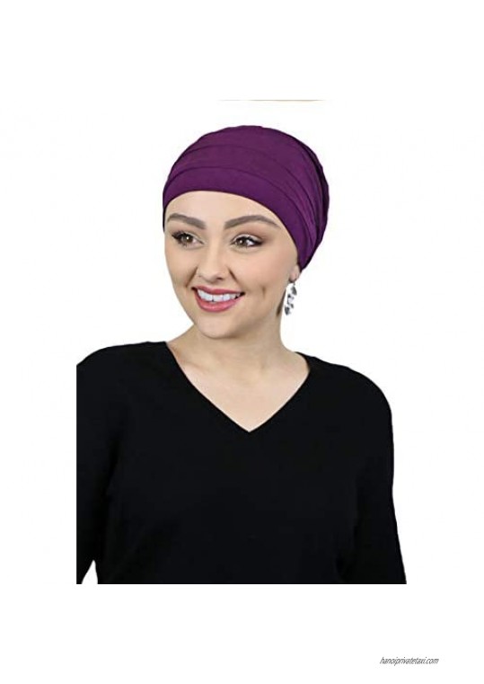 Chemo Cap Bamboo Turban Cancer Headwear for Women Sleep Cap Beanie Hat Head Coverings 3 Seam
