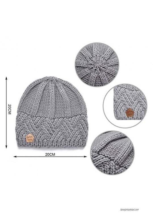 DANMY Beanie for Women Winter Hats Soft Knit Warm Hat Lady Girls Knitted Earmuffs Cap