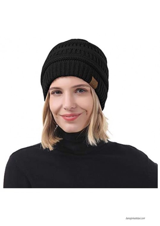 Durio Beanie for Women Knit Hat Cozy Winter Hats Thick Womens Hat Warm Beanie Hat Gifts for Women