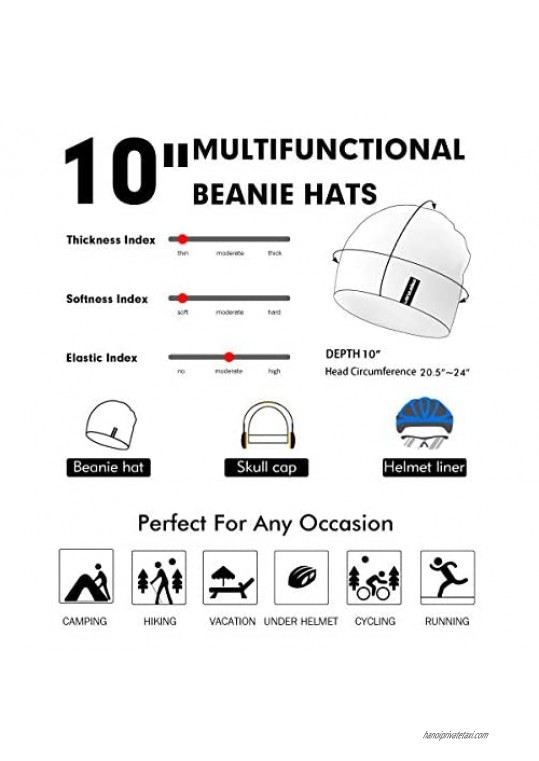 EMPISPORTS 10 Multifunctional Soft Fashion Lightweight Beanies Hats Cooling Running Skull Cap Helmet Liner Sleep Caps