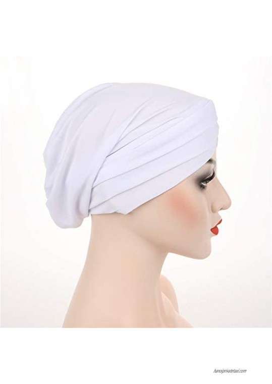 Fxhixiy Hijab Chemo Cancer Beanies Turbans Hats Cap Twisted Hair Cover Headwrap Turban Headwear for Women
