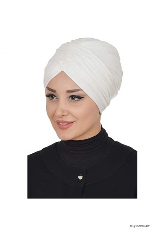 Instant Turban Cotton Scarf Head Wrap Scarves Lightweight Hats Womens Cap