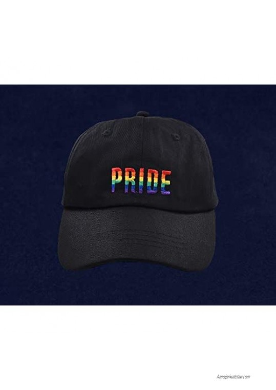 LGBTQ - Pride Rainbow Baseball Hat in Black