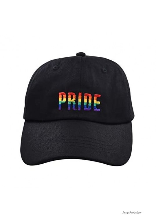 LGBTQ - Pride Rainbow Baseball Hat in Black