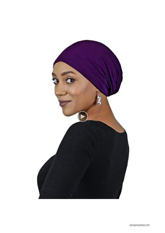 Womens Bamboo Slouchy Beanie Moisture Wicking Ultra Soft Chemo Cap Cancer Headwear Head Coverings Wrap Snood
