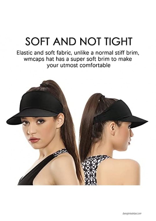 Cooling Stretchy Visor Hats for Women Lightweight Silk Fabrics Visors for Sports