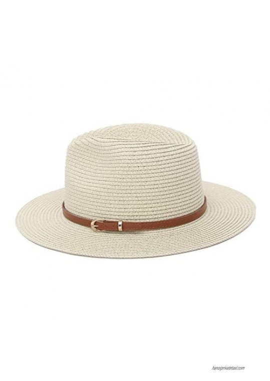 EOZY Panama Women Wide Brim Roll up Hat Fedora Beach Sun Hat