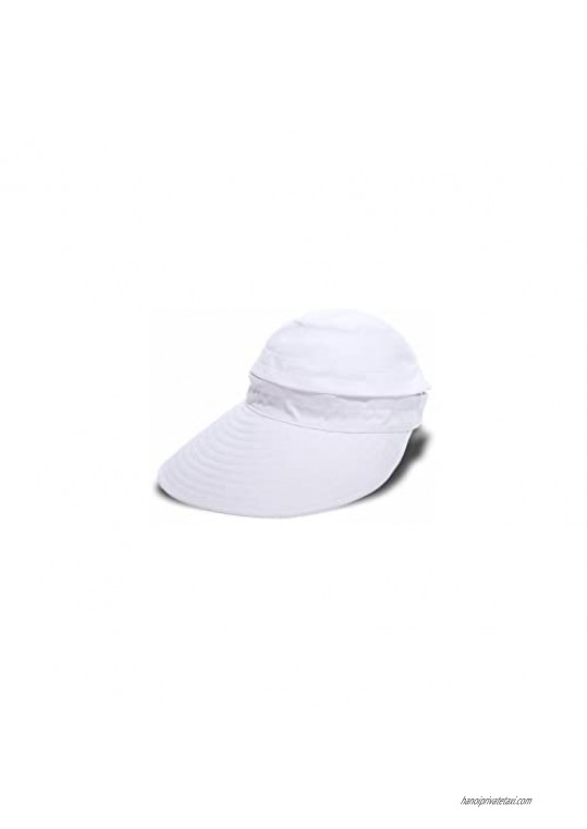 Physician Endorsed Women's Naples Cotton Packable Cap & Visor Sun Hat Rated UPF 50+ for Max Sun Protection