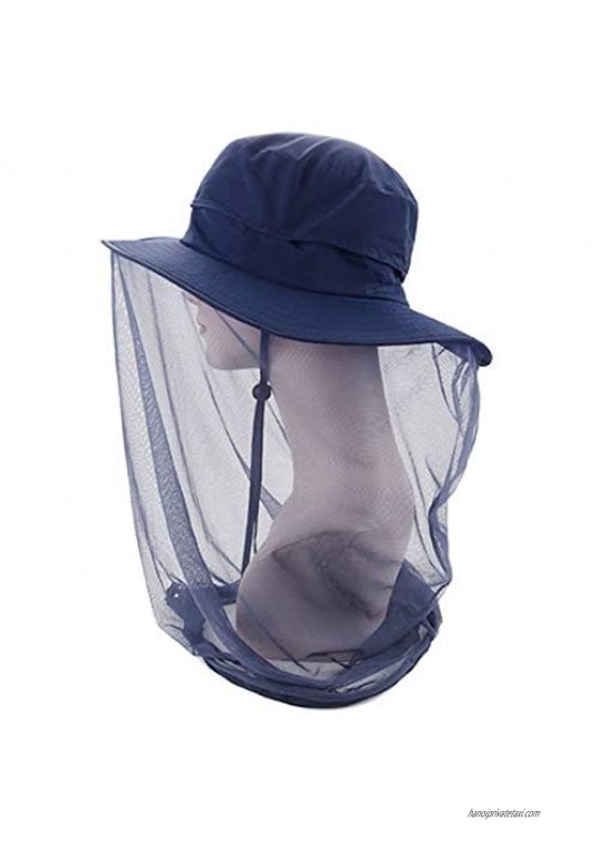 Rebecca Women Head Net Hat UV Protection Sun Hat Outdoor Anti-Mosquito Mask Hat