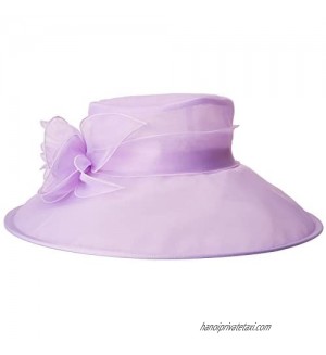 San Diego Hat Company Women's DRS1020 Organza Dress Hat w/Rosette