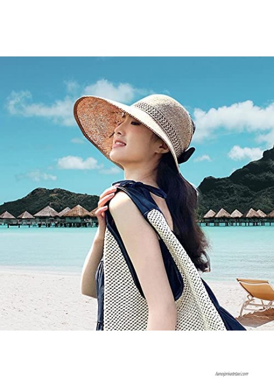 Solarfun Roll Up Women Sun Hat Summer Beach Hats UPF 50+Wide Brim Cap for Outdoor Camping Hiking