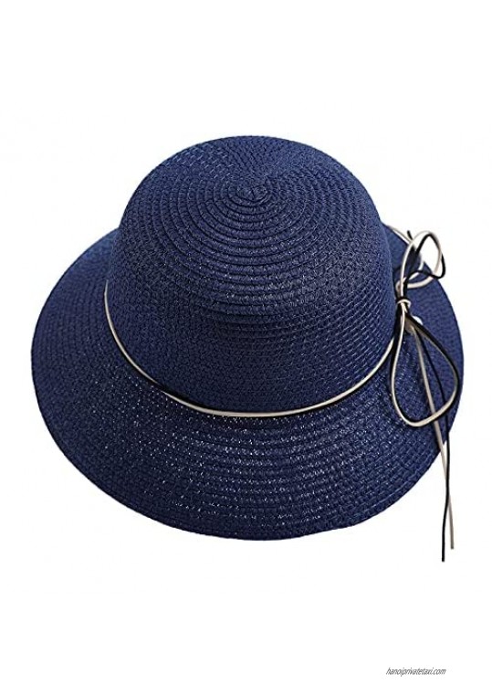 Women Sun Protection Hats Floppy Straw Hat Wide Brim Packable Summer Beach Outdoor UPF 50+