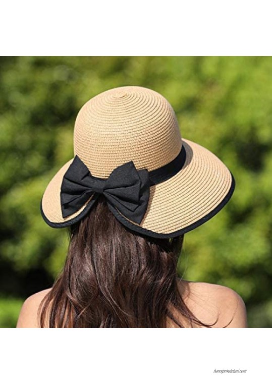 Womens Beach Sun Straw Hat Womens Sun Straw Hat Wide Brim Straw Sun Visor Hat Summer Uv Protection Beach