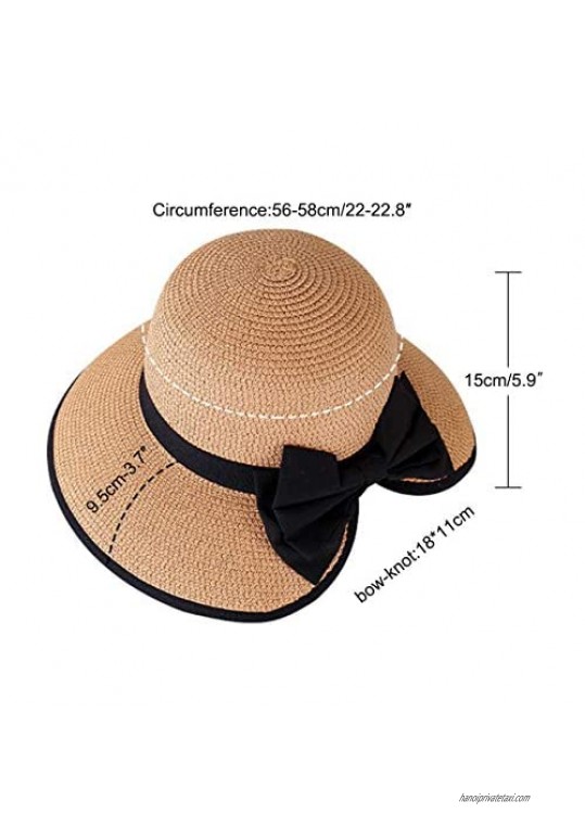 Womens Beach Sun Straw Hat Womens Sun Straw Hat Wide Brim Straw Sun Visor Hat Summer Uv Protection Beach