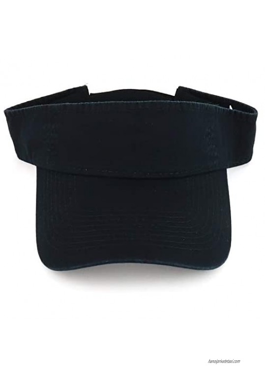 Armycrew Solid Cotton Twill Fashion Visor Cap with Sweatband