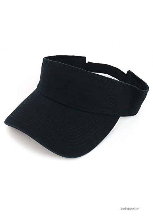Armycrew Solid Cotton Twill Fashion Visor Cap with Sweatband