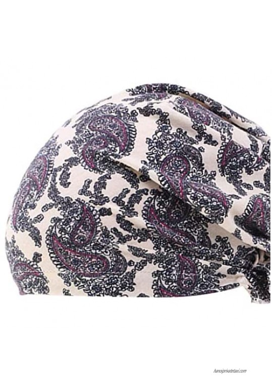 menolana Chemo Headwear for Women Women's Cotton Turban Hat Printing Sleep Bonnet Cancer Chemo Cap Hair Loss Hat