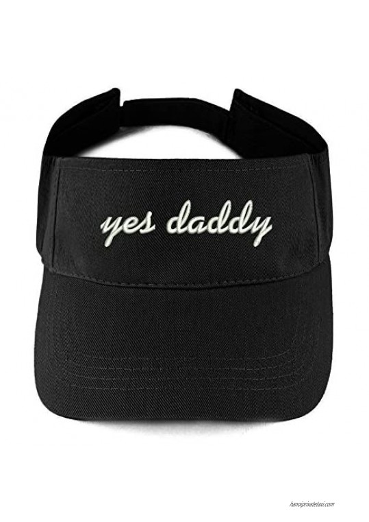 Trendy Apparel Shop YES Daddy Embroidered 100% Cotton Adjustable Visor