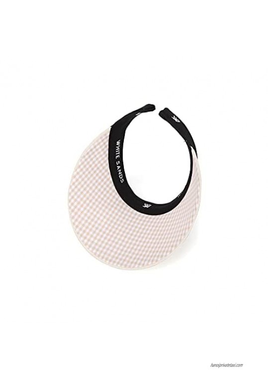 WHITE SANDS MOJA Reversible Women Sun Visor with Removable Headband | Sun Caps Hat for Sports | UV Protection | CHAMELA | Ivory
