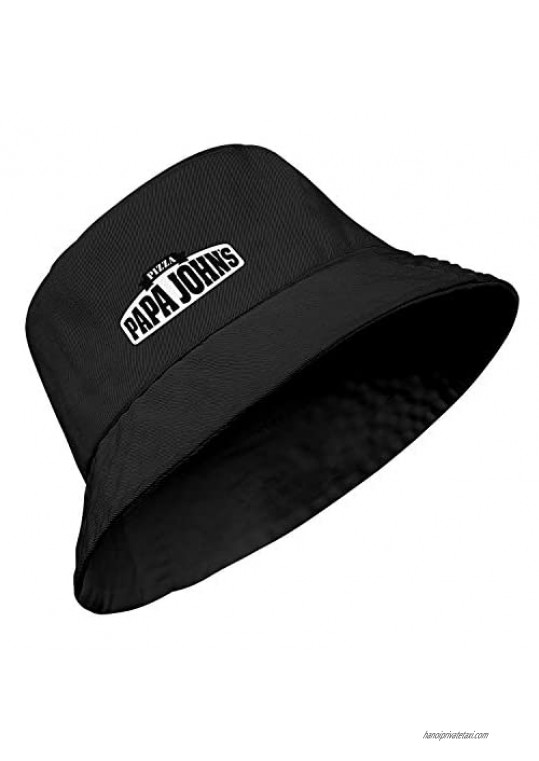 Women Mens Trend Front Bucket Hat Papa-John's-Pizza-Logo-Symbol- Outdoor Cap