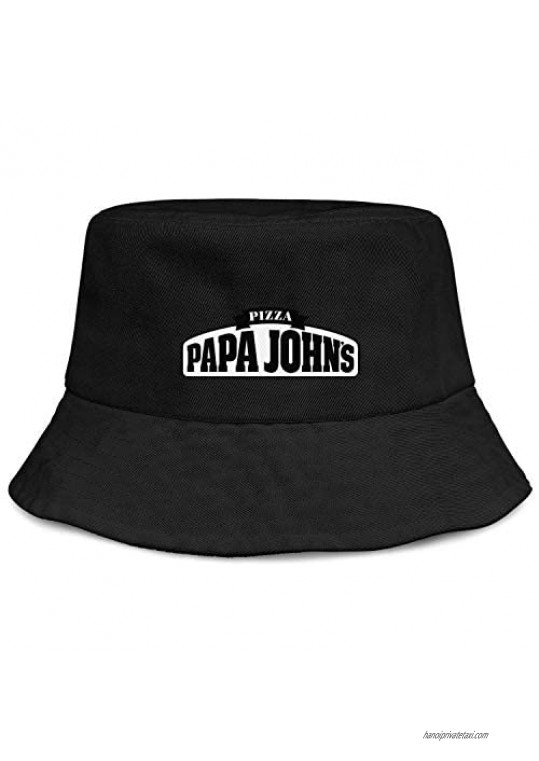 Women Mens Trend Front Bucket Hat Papa-John's-Pizza-Logo-Symbol- Outdoor Cap